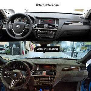 Couvre-tableau de bord en <span class=keywords><strong>Alcantara</strong></span> pour <span class=keywords><strong>BMW</strong></span> X3 X4 2011 - 2018 Pare-soleil Tableau de bord Accessoires de voiture Modification Kit d'intérieur Tapisserie - Product Image 1