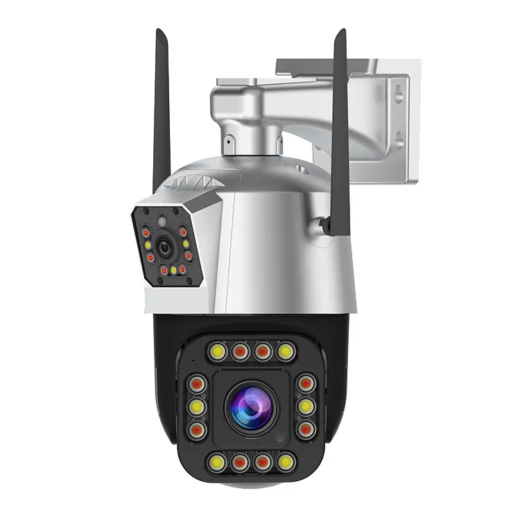 360 домашняя 4 МП наружная камера видеонаблюдения с двойным объективом, двойная HD камера ночного видения, безопасность наблюдения, поддержка TF-карты, двойная Wi-Fi 4g камера