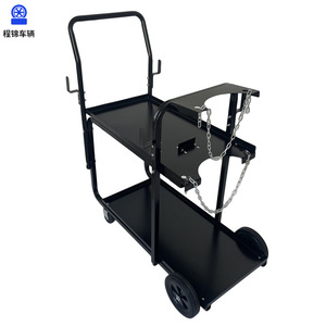 Welding Machine Cart Double Layer Steel Mobile <b>Tool</b> <b>Trolley</b> Industrial Black Four Wheel 1040x500x1100 - Product Image 1