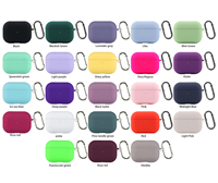Étui antichoc multicolore pour airpods étui en silicone sans fil pour écouteurs airpods pro étuis en silicone avec porte-clés