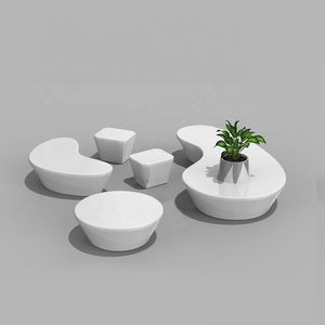 <span class=keywords><strong>Panchina</strong></span> in Legno Creativa per Arredo Urbano, <span class=keywords><strong>Panchina</strong></span> in Fibra di Vetro per Giardino e Patio, Set di Mobili per il Tempo Libero <span class=keywords><strong>con</strong></span> Tavolo - Product Image 2