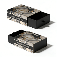 Boîte à tiroir rigide de haute qualité, design personnalisé, matériaux recyclés, revêtement UV, lamination brillante, assemblage facile, emballage cadeau