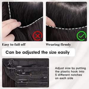 Extensiones de Cabello Pre-Adheridas con Hilo Invisible, Estilo Europeo Americano, Onduladas y Largas, Ajustables, para Mujer - Product Image 3