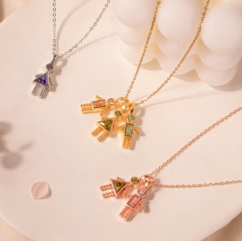 Charm Necklace Baby Monogram Jewelry Baby Boy Charms Necklaces 18K