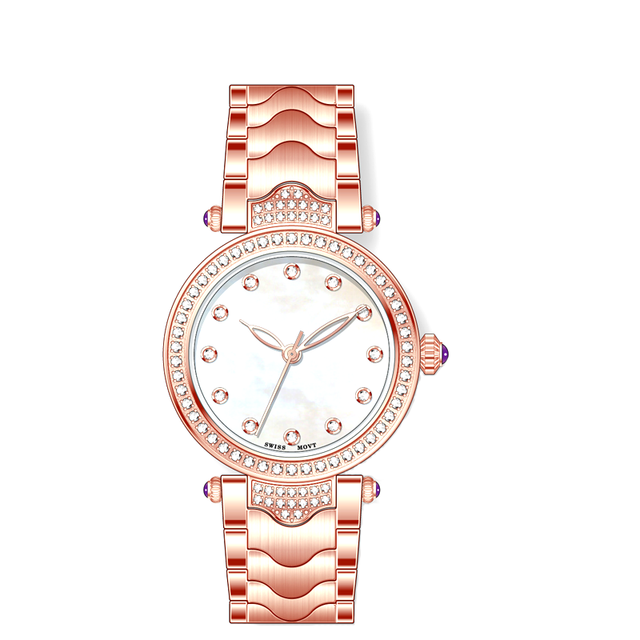 Brand new custom logo pretty quartz watch luxury fashion ladies quartz watch