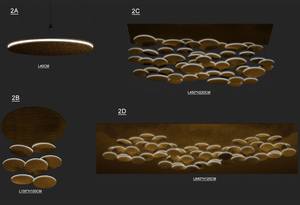 Ecojas tùy chỉnh Acoustics LED tuyến tính Mặt Dây đèn treo Chiếu Sáng Đèn chùm cho văn phòng hoặc khách sạn Trần tùy chỉnh - Product Image 4