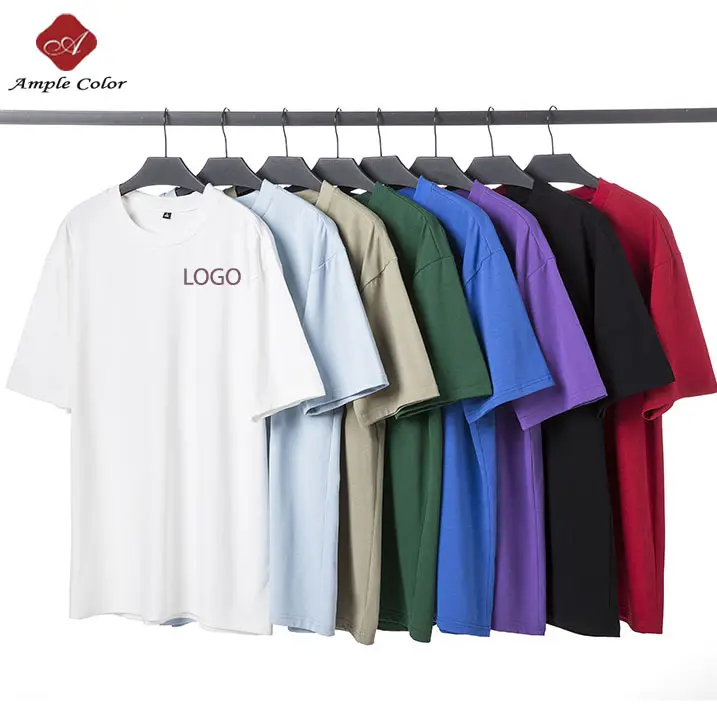 250gsm T-shirt Produceert Custom Logo Mens T Shirts In Buck Zwaargewicht Katoen Plain Geen Merk T-shirt