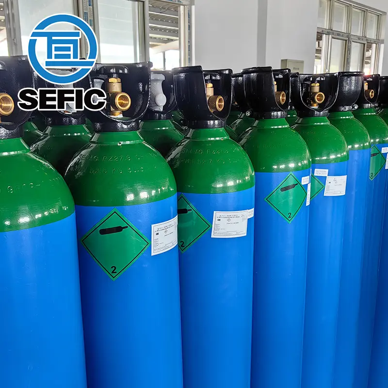 ISO9809-3 TPED 40L 150bar Medical Oxygen Gas Cylinder CO2/Nitrogen/Argon/Helium/Hydrogen/Xenon/Neon Gas Cylinders