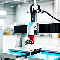 Machine de fraisage CNC à cinq axes à double station 7,5 kW, broche de fraisage métallique, machine de fraisage pour sculpture sur bois 3D, pour la découpe d'acrylique et de mousse