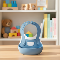 Bavoirs pour bébé en silicone imperméables avec design personnalisé, vente en gros de bavoirs d'alimentation pour bébé en silicone, bavoirs réutilisables pour bébé en silicone