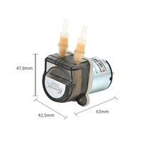 Pompe péristaltique Kamoer KPA200 140-220 ml/min 12V 24V à 3 rouleaux, nouveau style, avec ou sans brosse