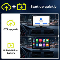 Écran CarPlay sans fil de 9 pouces LAMTTO avec prise en charge des applications NetFlix YouTube, Apple Carplay, Android Auto, navigation avec caméra de recul
