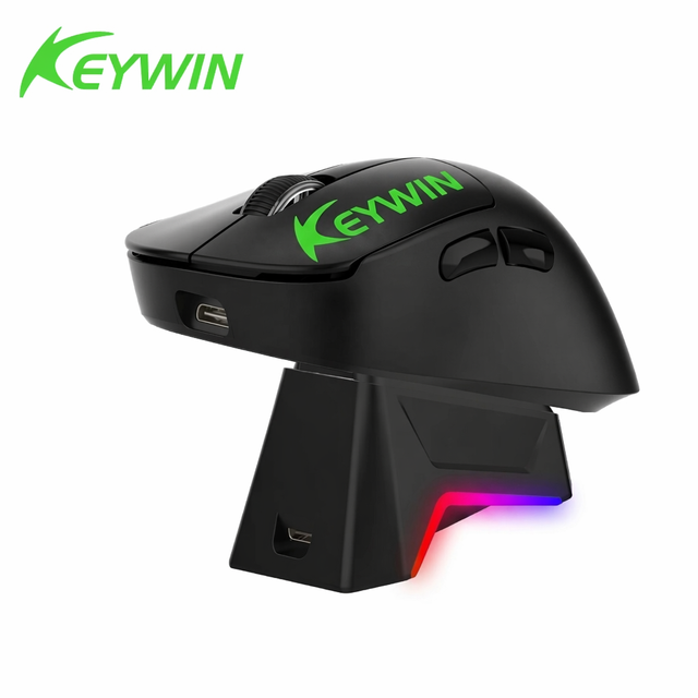 Factory Custom 3311 RGB Tri-Mode Light Weight Gaming Mouse OEM RGB 12000 DPI Tri-model Wireless Gaming Mouse with Charge Base