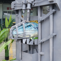 LONGTU Accessoire de présentation pour parc à thème : Cadre de retenue en acier pour Velociraptor animatronique grandeur nature, pour parc de dinosaures