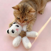 Jouet en peluche écologique pour chat avec boule de catnip, matériaux en bois et sisal, design adorable, vente en gros