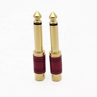 Connecteur adaptateur audio mâle 6.35mm 1/4 pouces vers RCA femelle-6.35mm Mono mâle vers RCA femelle