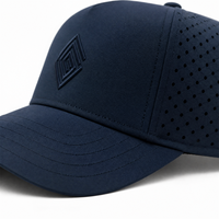 Casquette de baseball unisexe sans marque, respirante, imperméable, à 5 panneaux, avec panneaux perforés découpés au laser, visière incurvée, ajustable, quatre tailles
