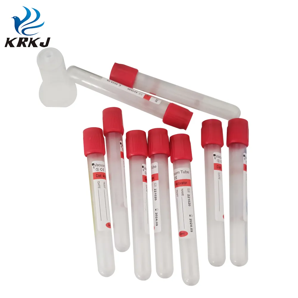 Kd411 Rode Wegwerp Negatieve Druk Vacuutainer 5Ml Dieren Biochemische Serum Scheidingsbuis Bloedafname Buis