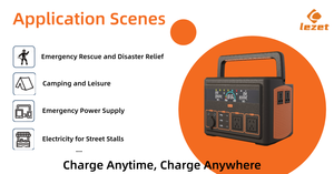 Station d'alimentation portable Lezet, alimentée par l'énergie solaire, <span class=keywords><strong>batterie</strong></span> LiFePO4, <span class=keywords><strong>batterie</strong></span> <span class=keywords><strong>externe</strong></span>, chargeur sans fil, port RV, grande capacité - Product Image 4