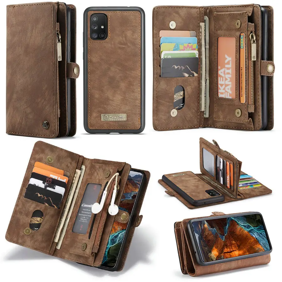 CaseMe RetroためSamsung A51 Phone Case Manufacture Compatible BrandためSamsung Galaxy A 51 A51 Wallet Case Magnetic Cell Phone