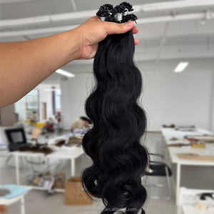 Extensions de cheveux 100% naturels prêtes à être expédiées, pointes en U, nano, I-Tip, pointes plates, pointes épaisses, vente en gros, cheveux vierges russes - Product Image 5