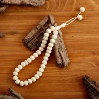 Pabrik Grosir Penyuplai Craft Zone Ekspor Tasbih Tulang Unta Poles 33 Butir Antik Imitasi Koleksi Seni untuk Berdoa