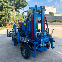 Foreuse de puits d'eau portable haute efficacité 200 m, machine de forage de puits profond, vente directe usine