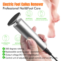 Appareil de soin des pieds ergonomique pour éliminer les callosités, avec disques de ponçage remplaçables, pour peaux mortes et callosités, nettoyage facile, robuste, avec cordon