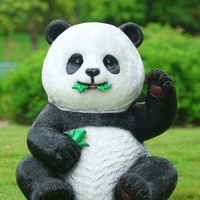 Escultura de Panda Gigante de Fibra de Vidrio Personalizada, Impermeable, para Decoración de Jardines, Centros Comerciales y Paisajes, Mascota Animal
