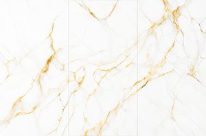 Piastrelle da Pavimento in Gres Porcellanato Effetto Marmo Placcato Oro Lucido 600x1200mm per Interni Casa e Soggiorno - Product Image 5