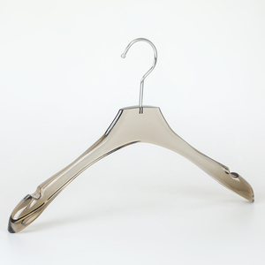 LINDON – cintre de luxe en <span class=keywords><strong>plastique</strong></span> noir Transparent Lucite acrylique avec Logo personnalisé pour vêtements - Product Image 4