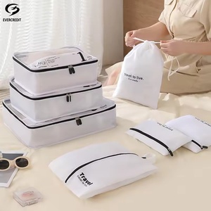 Chất Lượng Cao 7 Pcs Set Đóng Gói Cubes Quần Áo Lưu Trữ Túi Biểu Tượng Tùy Chỉnh Gấp Nén Đóng Gói Cubes Du Lịch Không Thấm Nước Túi - Product Image 3