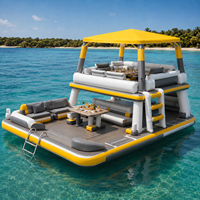 Divano Gonfiabile Doppio Strato in PVC Dspr WF per Piscina, Galleggiante Multiuso per Più Persone, Stile Isola, per Divertimento all'Aperto - Vendita all'Ingrosso