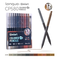 Série de crayons de couleur mécaniques gris-brun terreux, crayons automatiques à tons d'ombre pour un dessin réaliste
