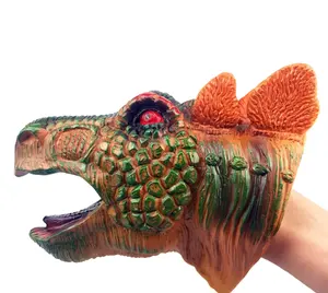 Nuovo dinosauro a mano pupazzi in morbido lattice dinosauro giocattoli Jurassic Raptor realistico marionetta testa di dinosauro a mano pupazzo figura giocattoli