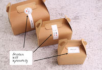 Boîte à pain en papier Recyclable, boîte-cadeau portable pour petit déjeuner, boîte à gâteaux pour fenêtre
