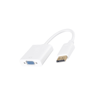 Kabel adaptor port ke VGA diskon besar kabel Patch Video DP ke VGA dengan jaket PVC dan pelindung Foil untuk HDTV