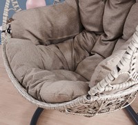 Fauteuil suspendu pliable au design moderne en rotin PE, imperméable et durable, pour l'extérieur et le jardin