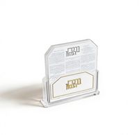 Plaque de prière décorative Judaica moderne en acrylique transparent poli, sur mesure XFL, pour la présentation de bijoux religieux à la maison