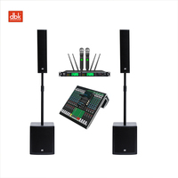 DBK Petites enceintes colonne pour événements intérieurs et extérieurs, système de sonorisation PA colonne à ligne active portable + subwoofer amplifié de 12 pouces