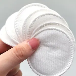 Tamponi di cotone campione gratuito rotondo cuscinetti cosmetici in puro cotone 55mm cuscinetti per il viso in cotone ad alto assorbimento per il viso