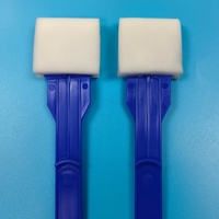 Bâtonnet long en polypropylène avec embout en mousse de polyuréthane, écouvillon pour tests environnementaux, écouvillon pour prélèvement de surface avec tête détachable