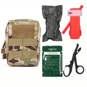 Medical Molle Tactical Pouch Kit Emergency First Aid Bag IFAK Trauma Tactical First Aid Kit With Chest Seal Tourniquet