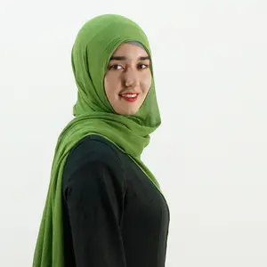 Wholesale Designer Solid Color Pure Modal Bamboo hijab viscose head Wraps scarf crepe plain Shawls for Muslim women 60 Color