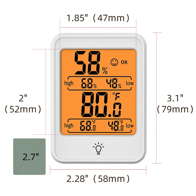 Thermomètre d'intérieur numérique-hygromètre pour la maison thermomètre de température pour chambre d'enfant avec niveau de confort