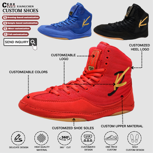 أحذية ملاكمة ومصارعة مخصصة للتدريب الاحترافي، قابلة للتنفس ومضادة للانزلاق للرجال، تصنيع مخصص لأحذية التدريب والمصارعة - Product Image 2