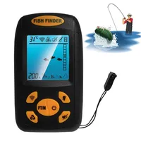Portable Ultrasonic Fish Finder with Wired Sonar Sensor Transducer and LCD Display