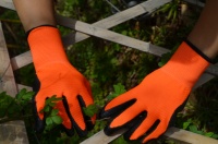 ISO9000 13 Polyester Rouge 13 pouces Gants en nitrile à haute adhérence Gants de travail industriels