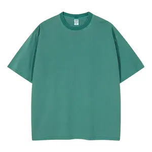 Изготовленная на заказ мешковатая унисекс 100% хлопчатобумажная футболка оверсайз Плотная хлопковая 280 Gsm хлопковая вышивка оверсайз футболка