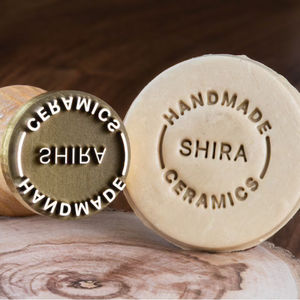 Tampon personnalisé en acier inoxydable pour <span class=keywords><strong>poterie</strong></span>, logo, savon, initiales, biscuits, argile, très détaillé - Product Image 6